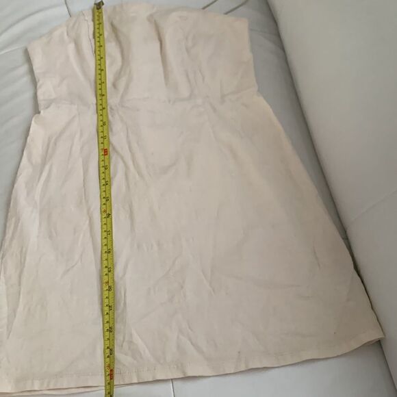 Urban Outfitters Stretch Linen Mini Dress Size 6 - Picture 6 of 9